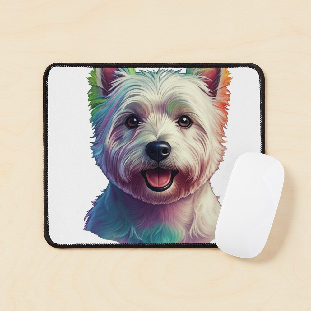 Colorful Westie Dog Mouse Pad