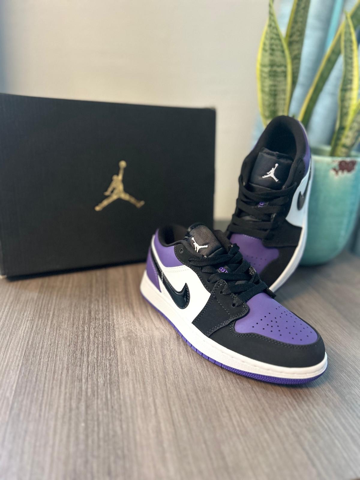 Air Jordan 1 Low Purple White Black