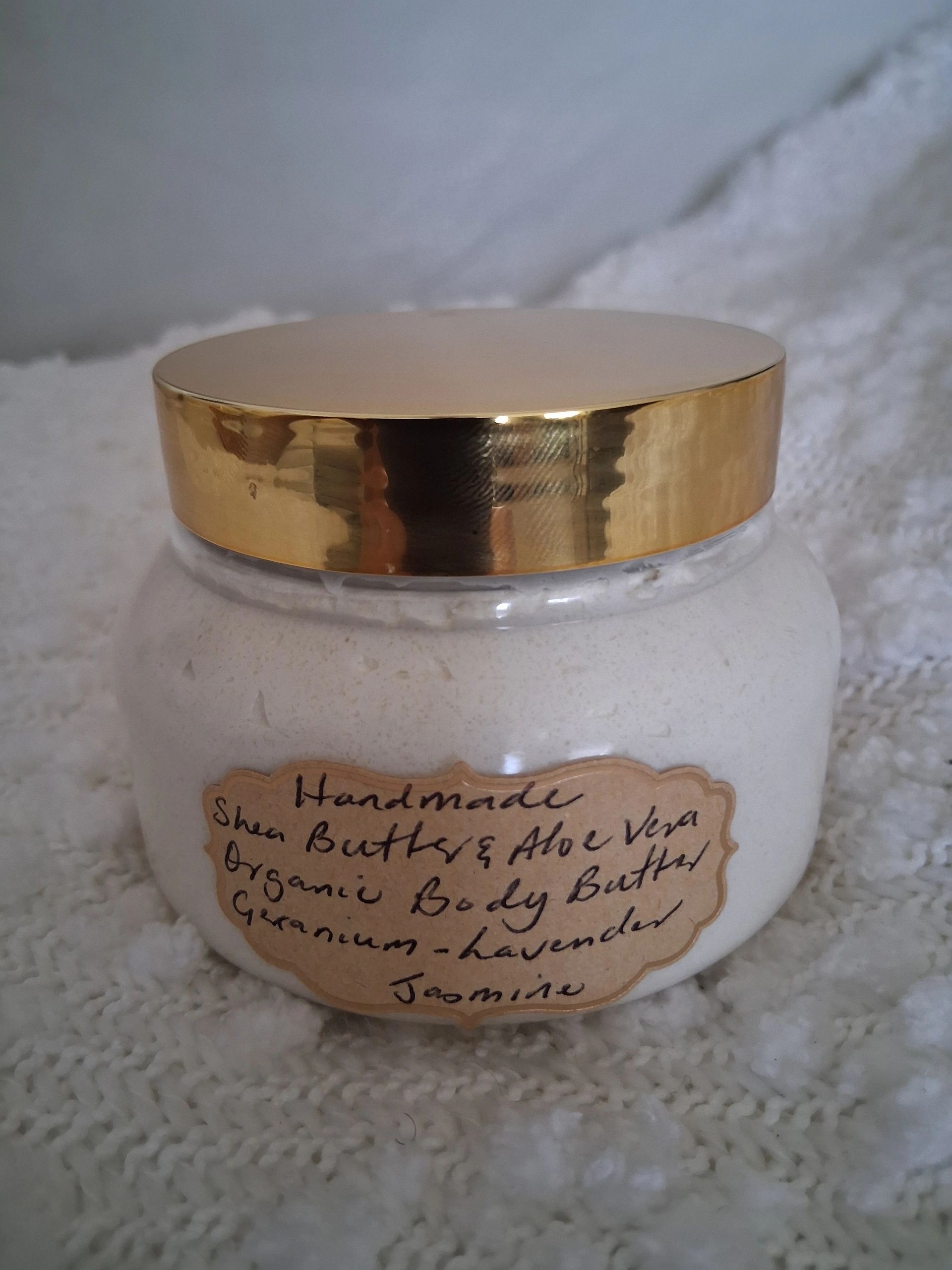 Shea Butter & Aloe Vera Organic Body Butter Geranium-Lavender Jasmine