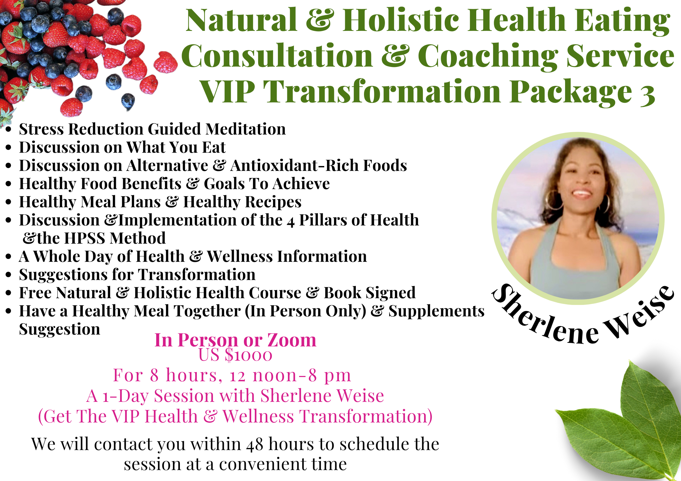 Natural & Holistic Health VIP Transformation Package 3