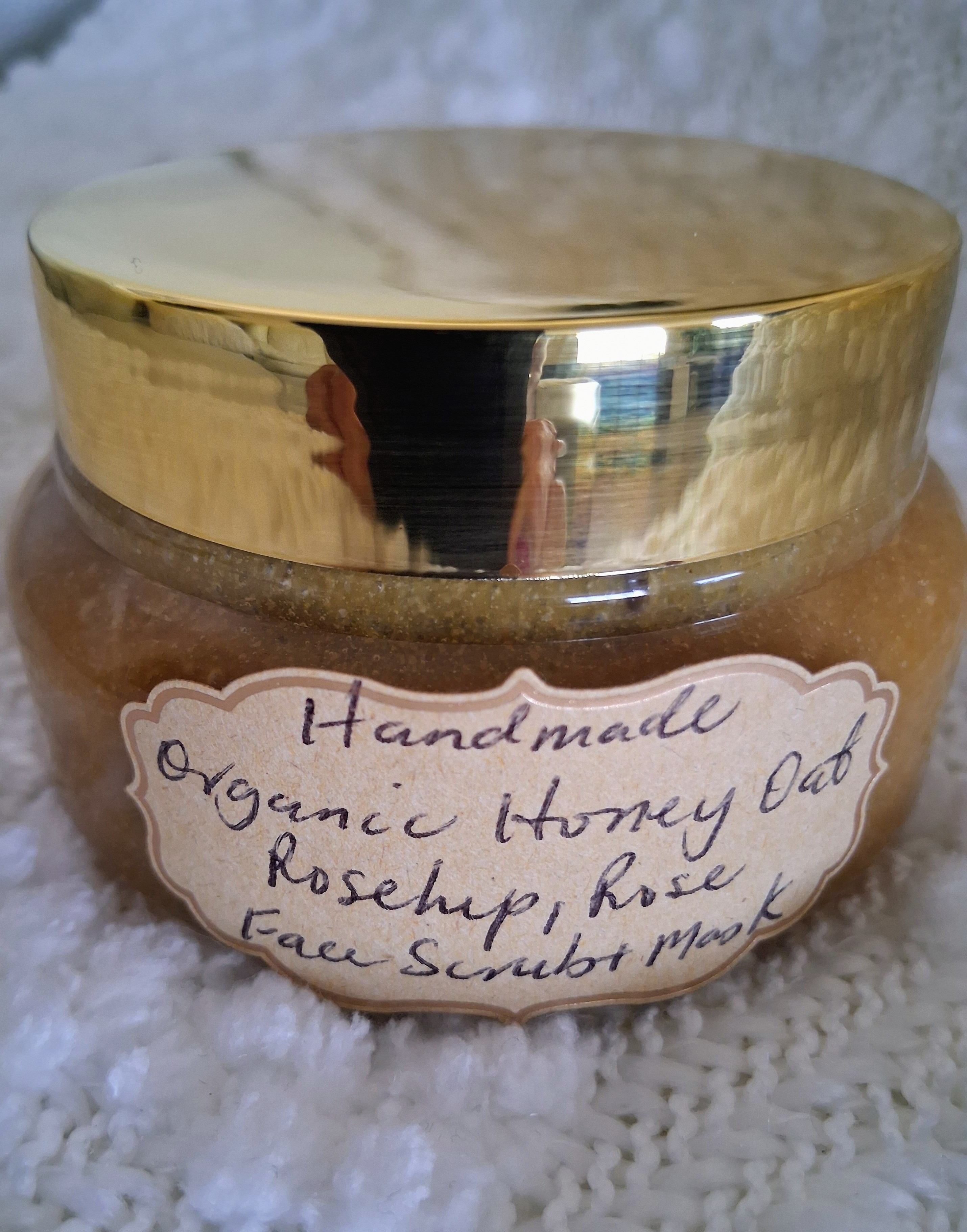 Organic Honey Oat Rosehip Rose Face Scrub + Mask