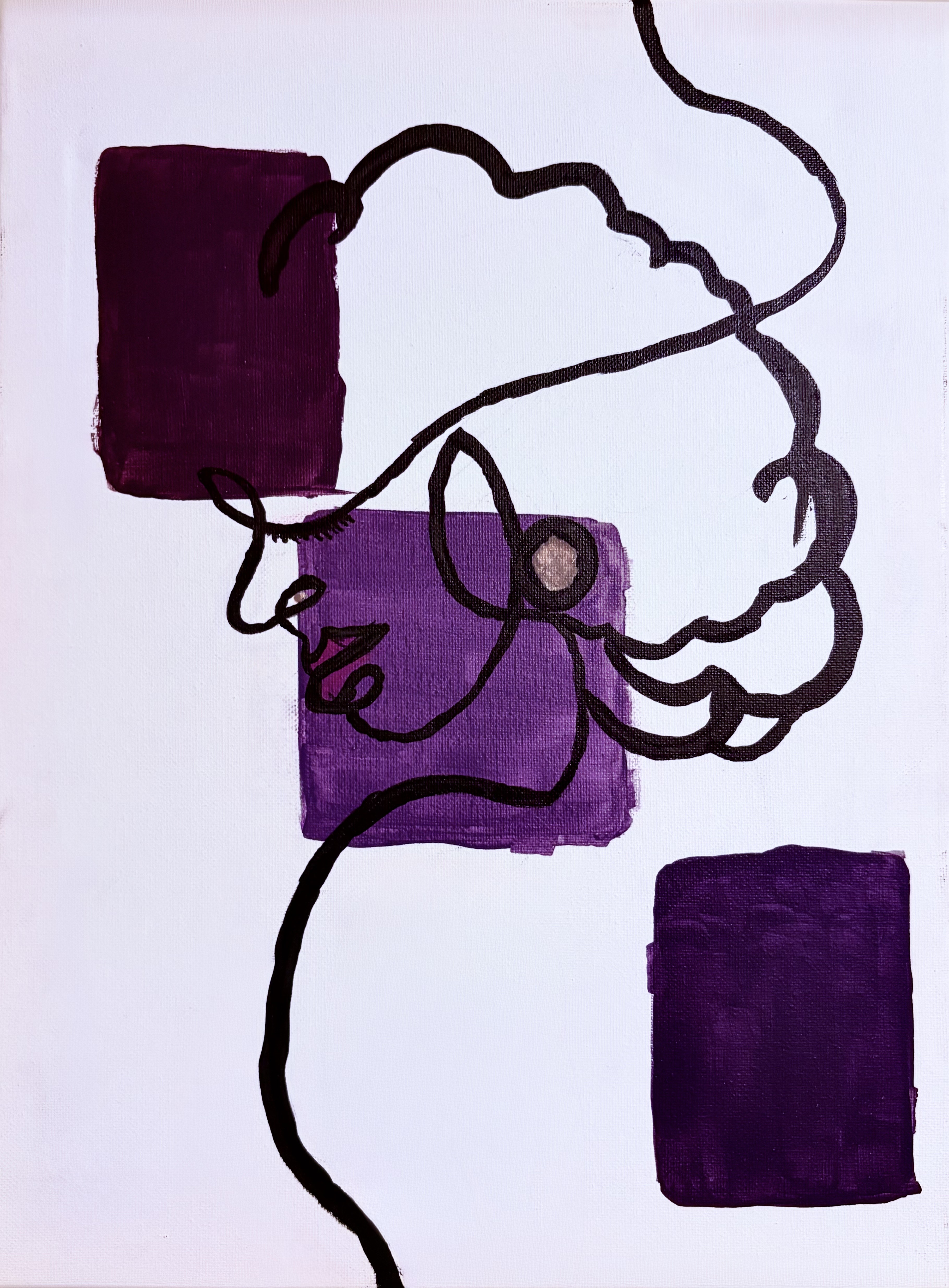 Abstract Line Art Painting