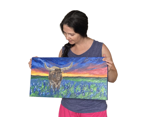 Sunset Longhorn Bluebonnets 