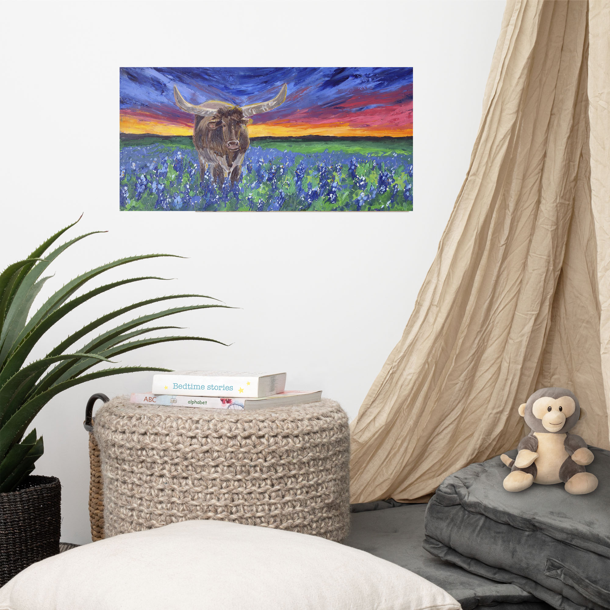 Sunset Longhorn Bluebonnets 