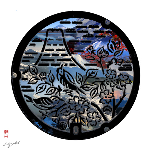Manhole Covers of Japan: Fuji Bird 