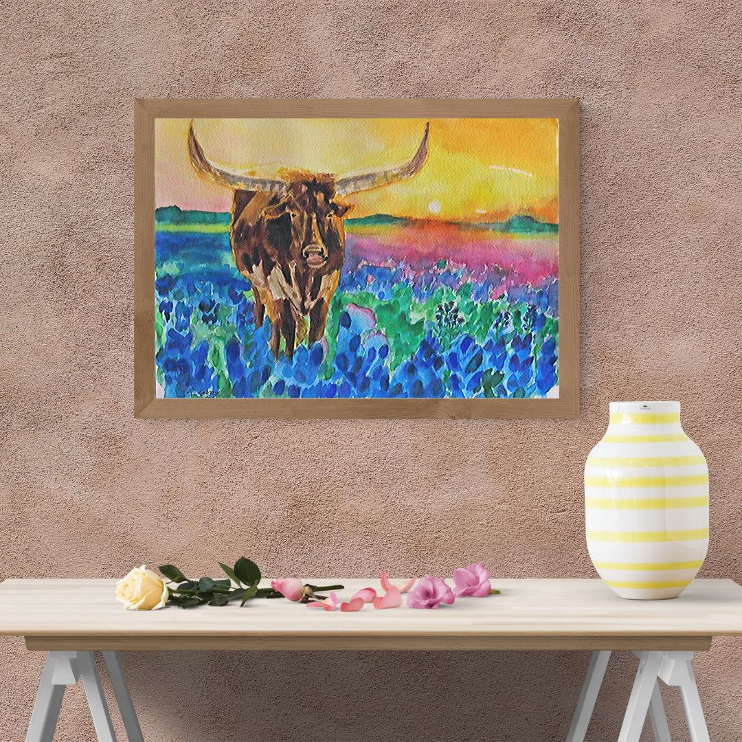 Sunrise Longhorn Bluebonnets 