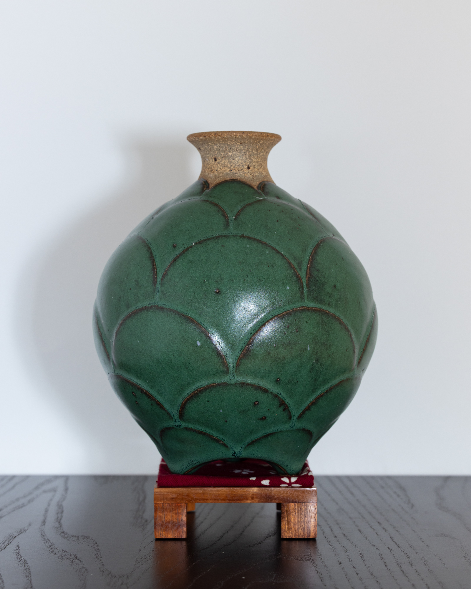Carved Waves Rustic Vase