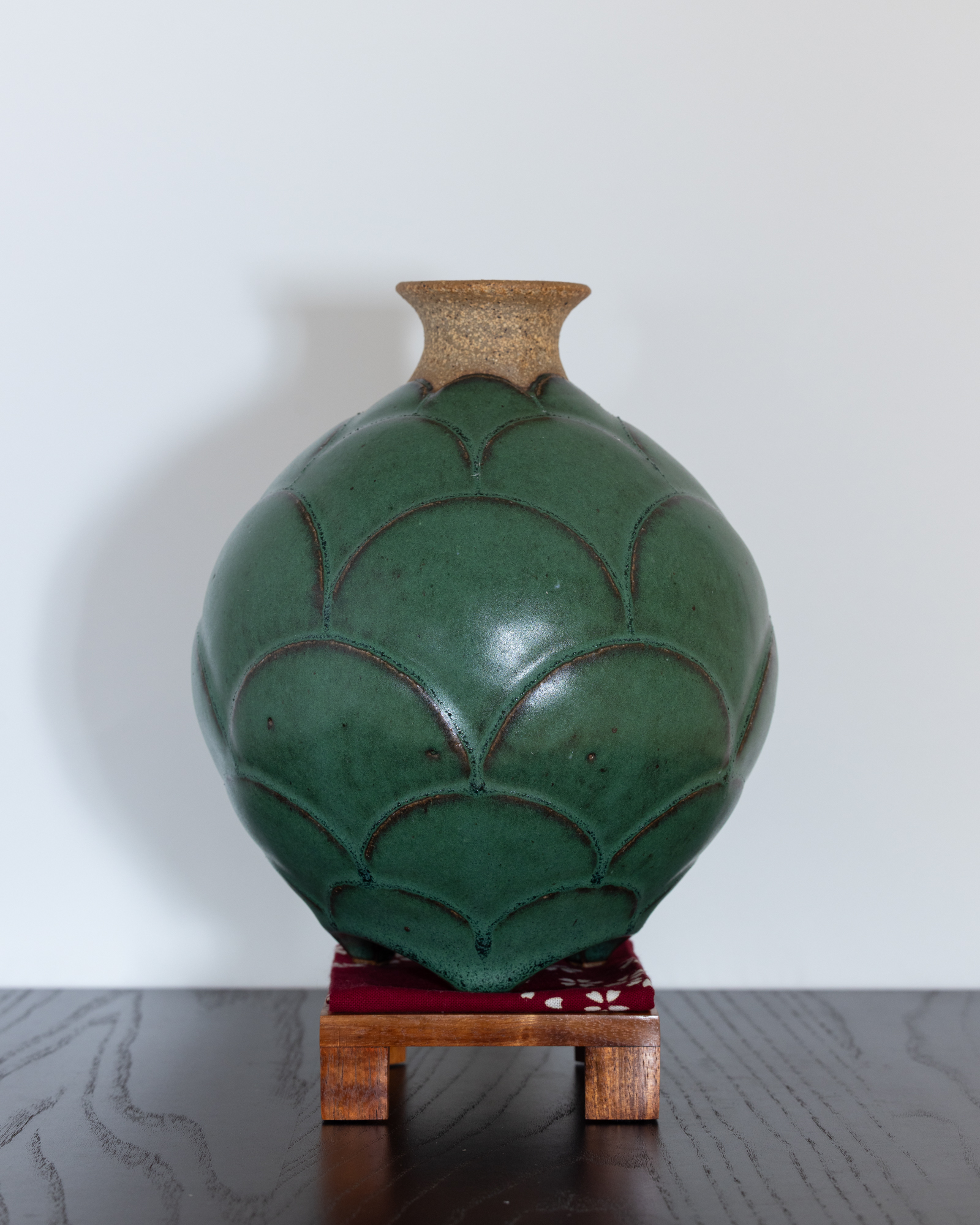Carved Waves Rustic Vase