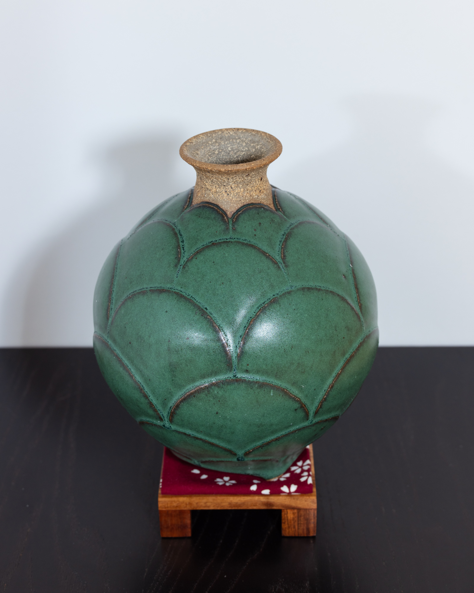 Carved Waves Rustic Vase