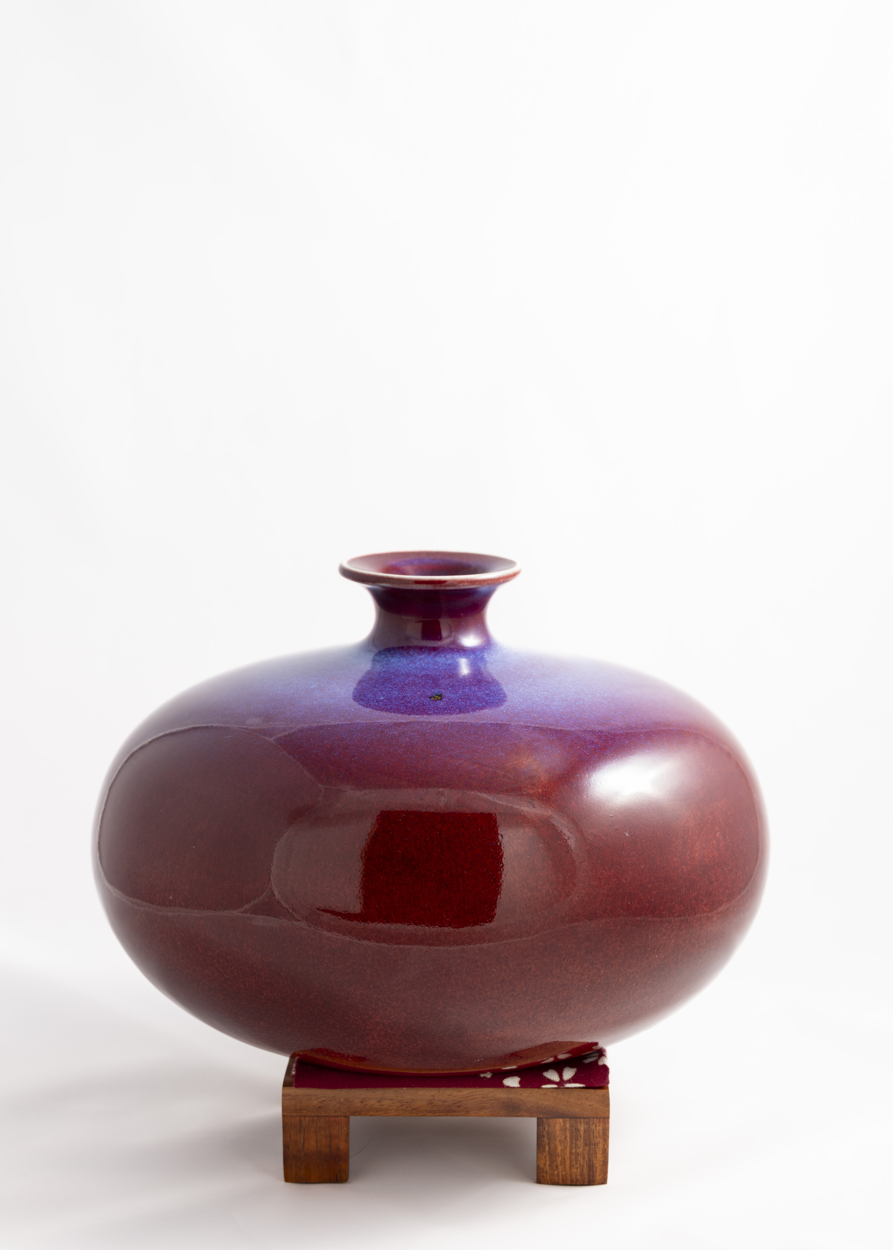 Ceramic Burgundy Vase