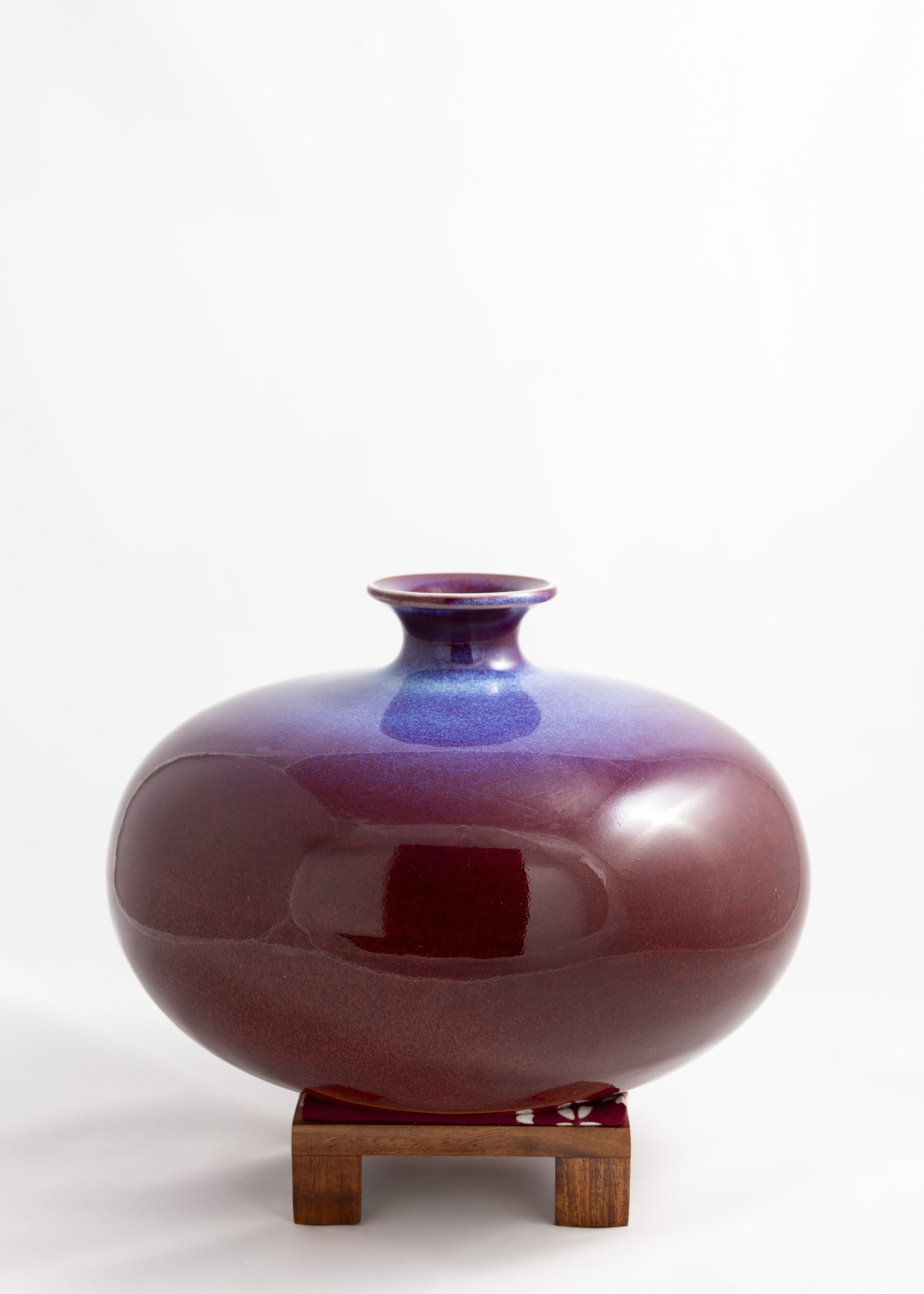 Ceramic Burgundy Vase
