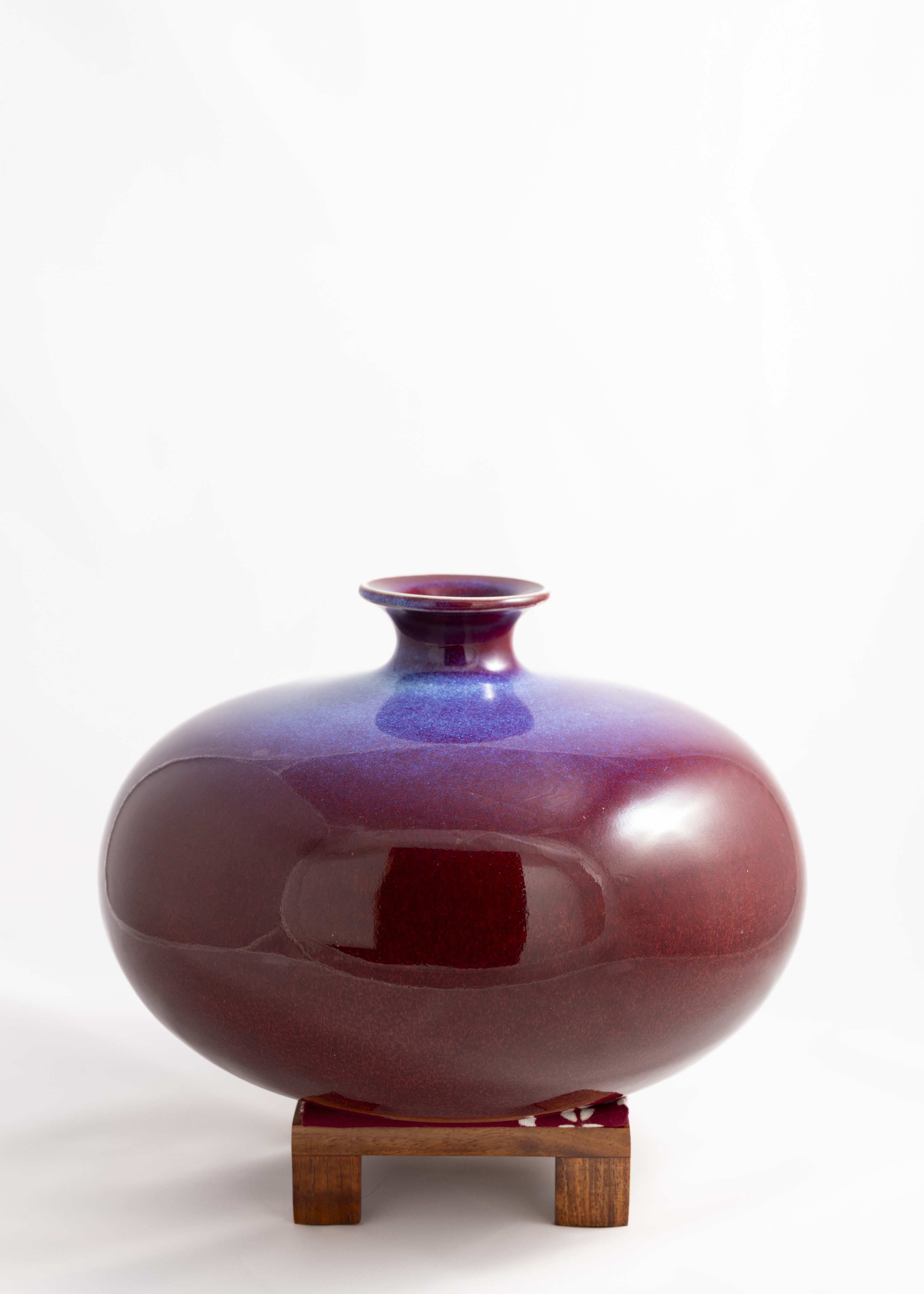 Ceramic Burgundy Vase