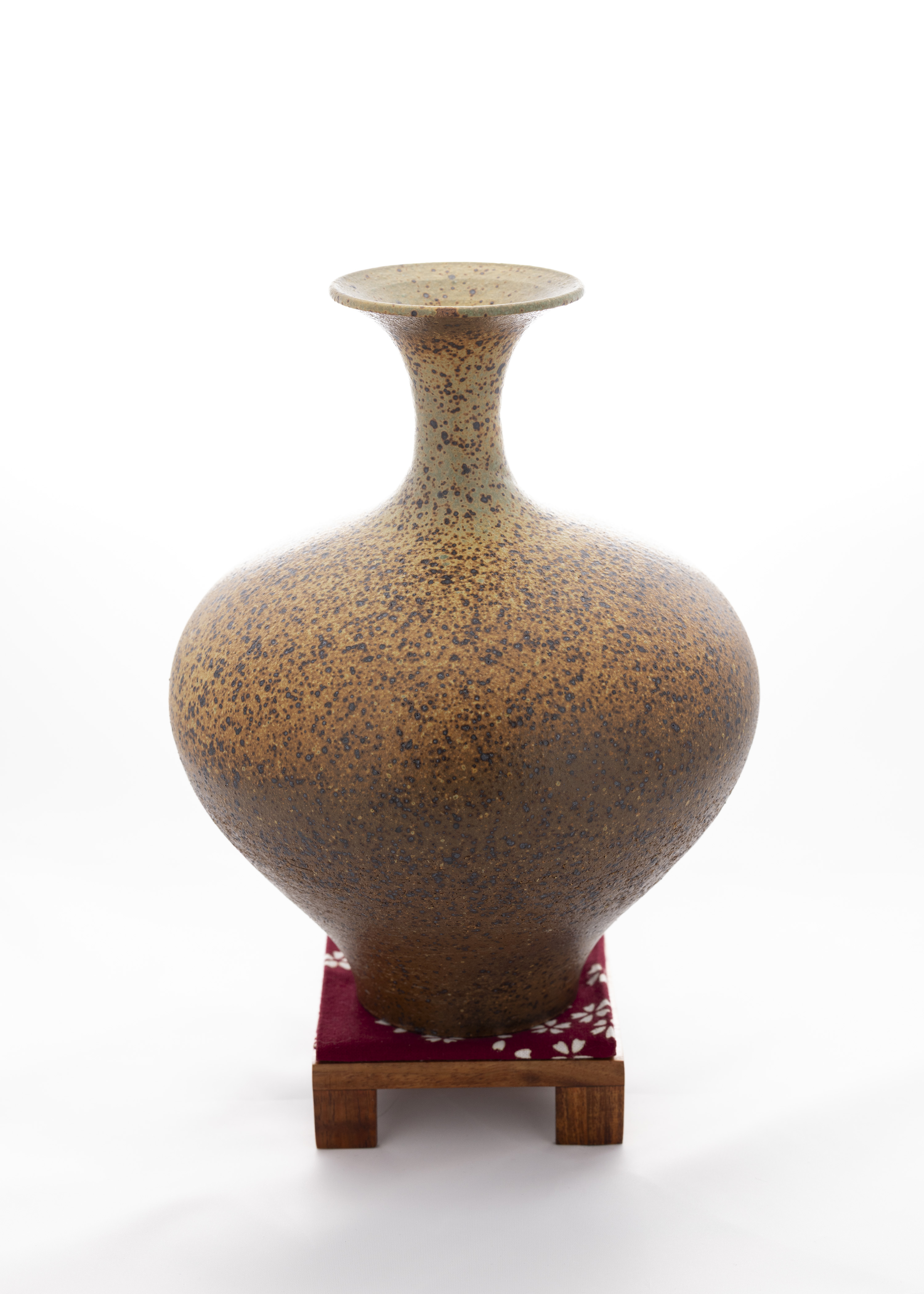 Rustic Vase with Narrow Neck