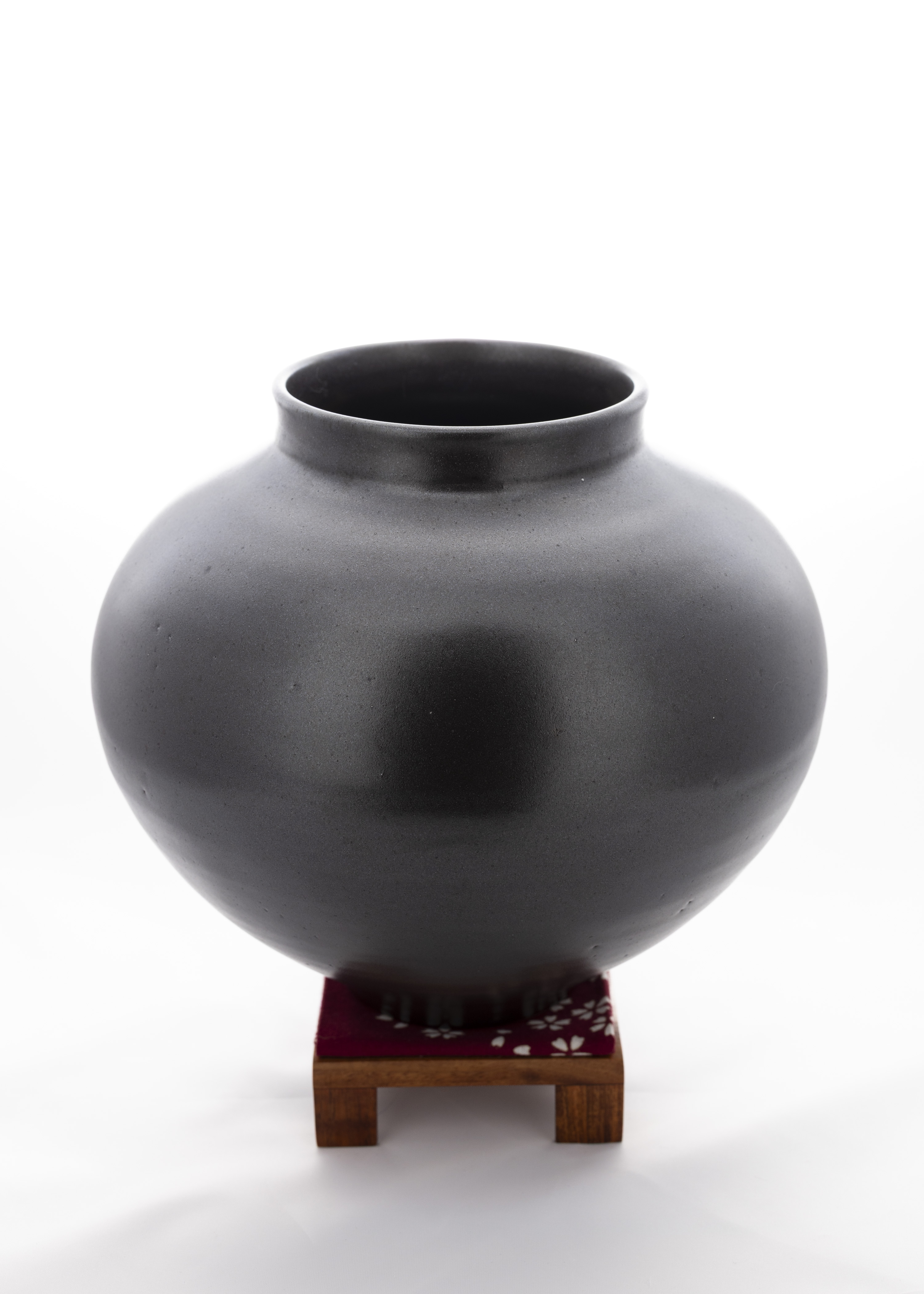Matte Black Ceramic Vase