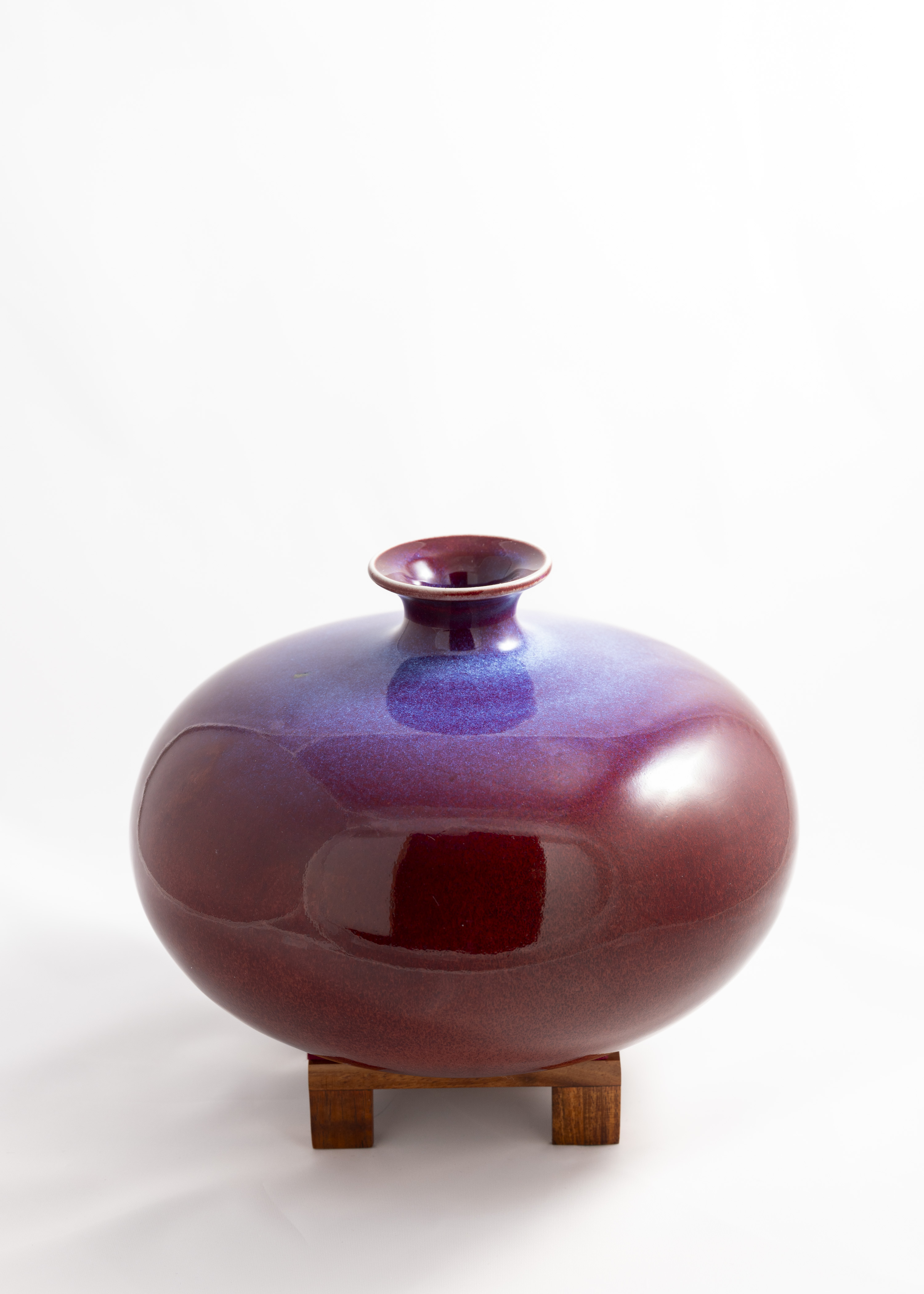 Ceramic Burgundy Vase