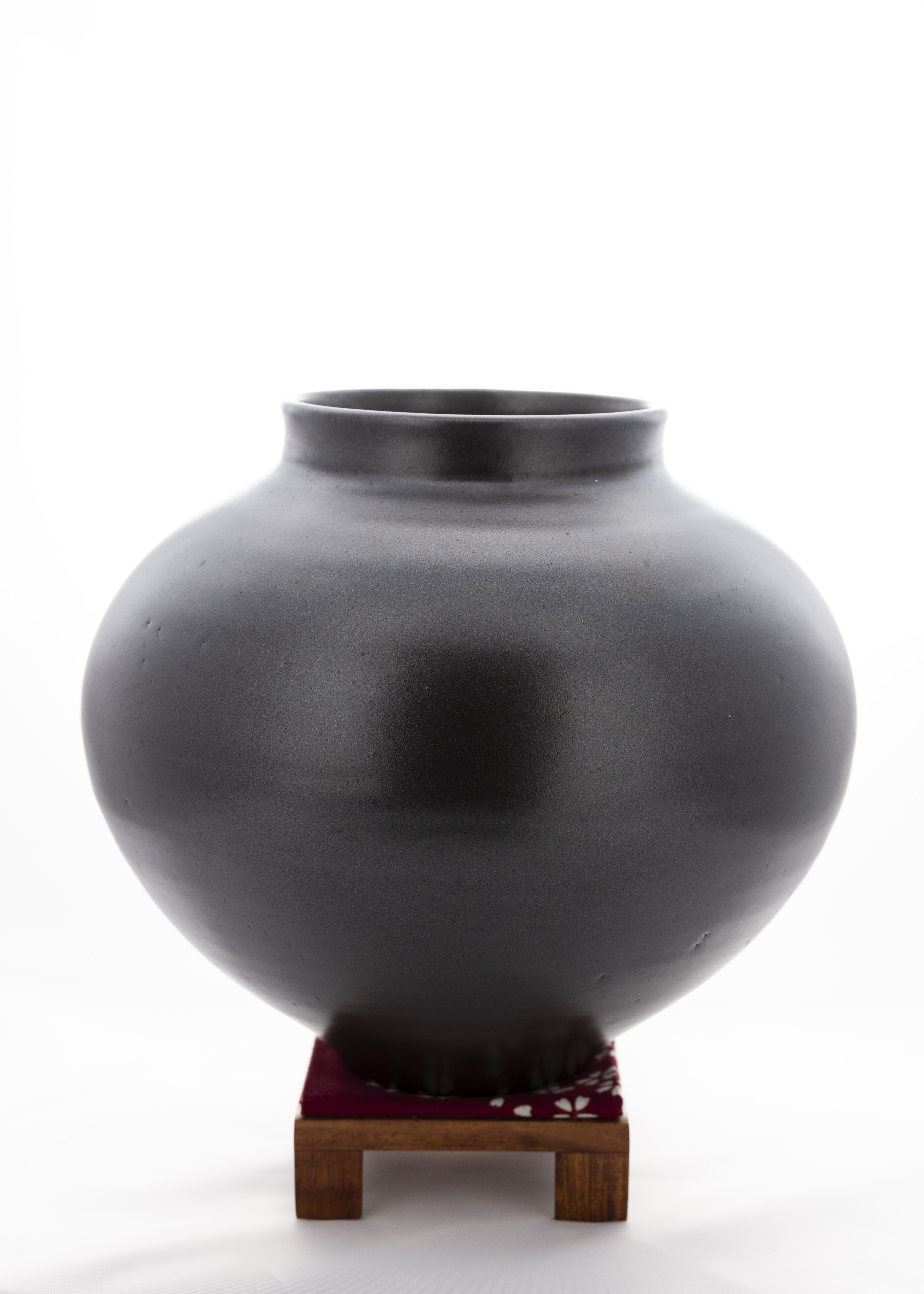 Matte Black Ceramic Vase