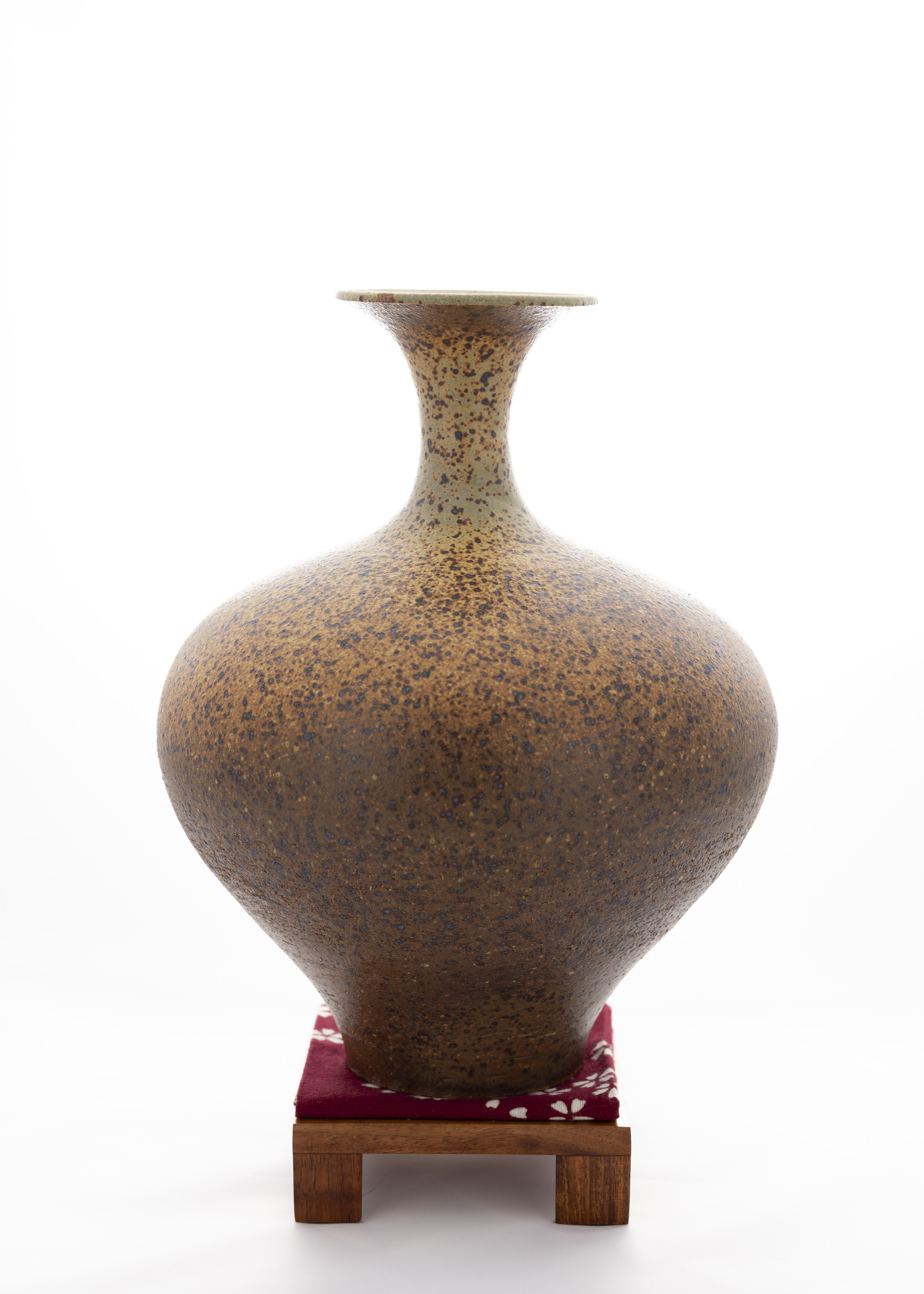 Rustic Vase with Narrow Neck