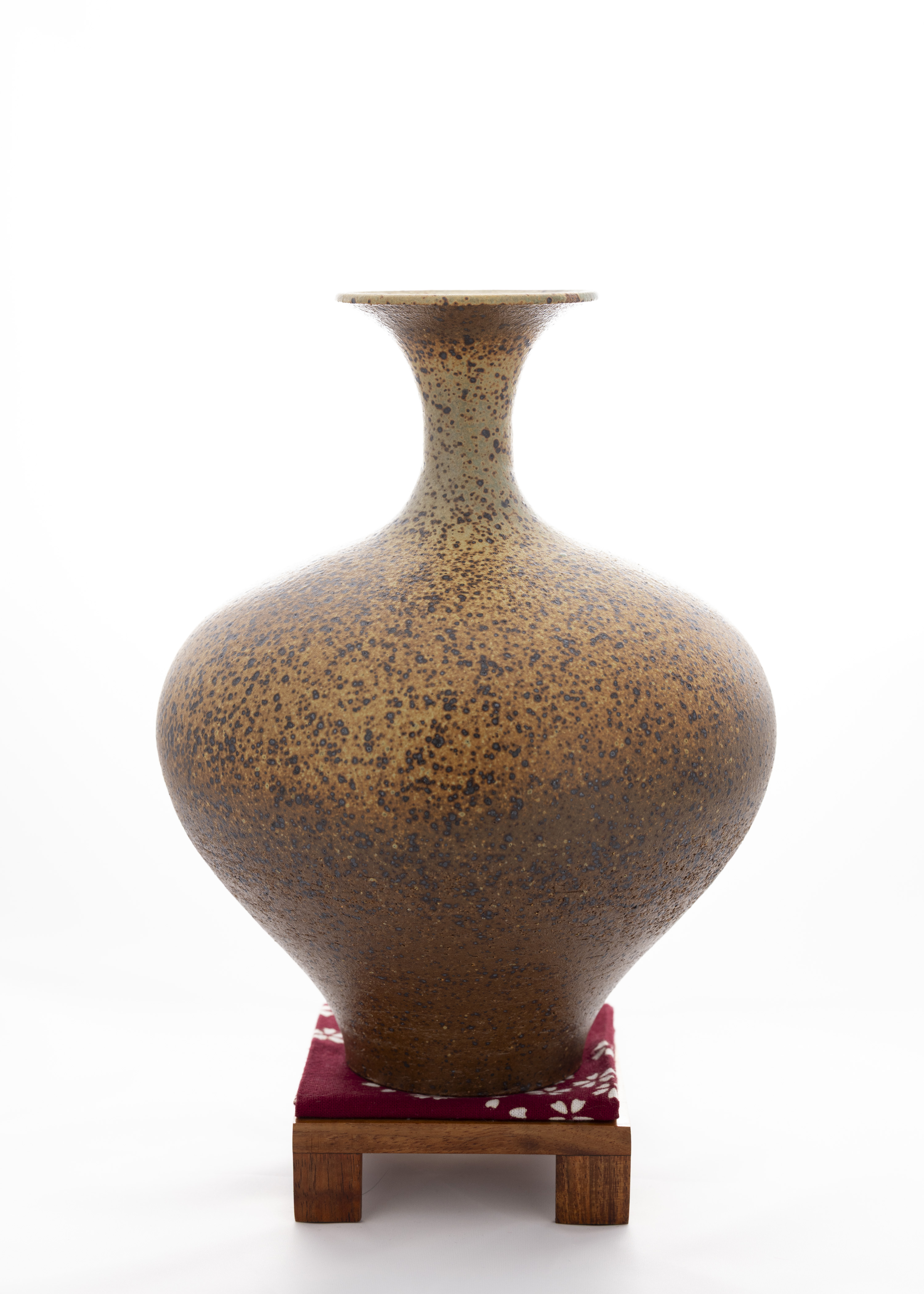 Rustic Vase with Narrow Neck