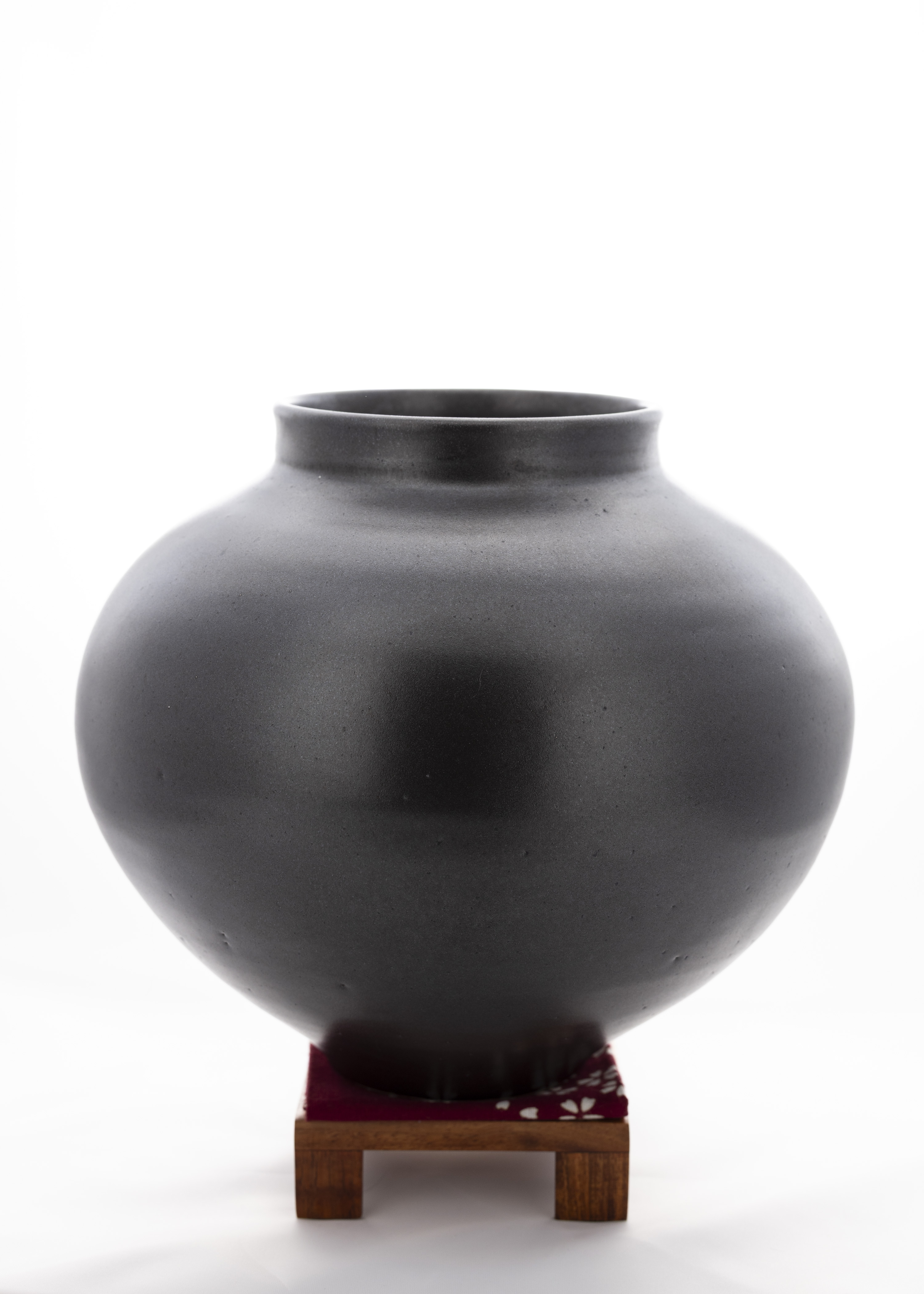 Matte Black Ceramic Vase