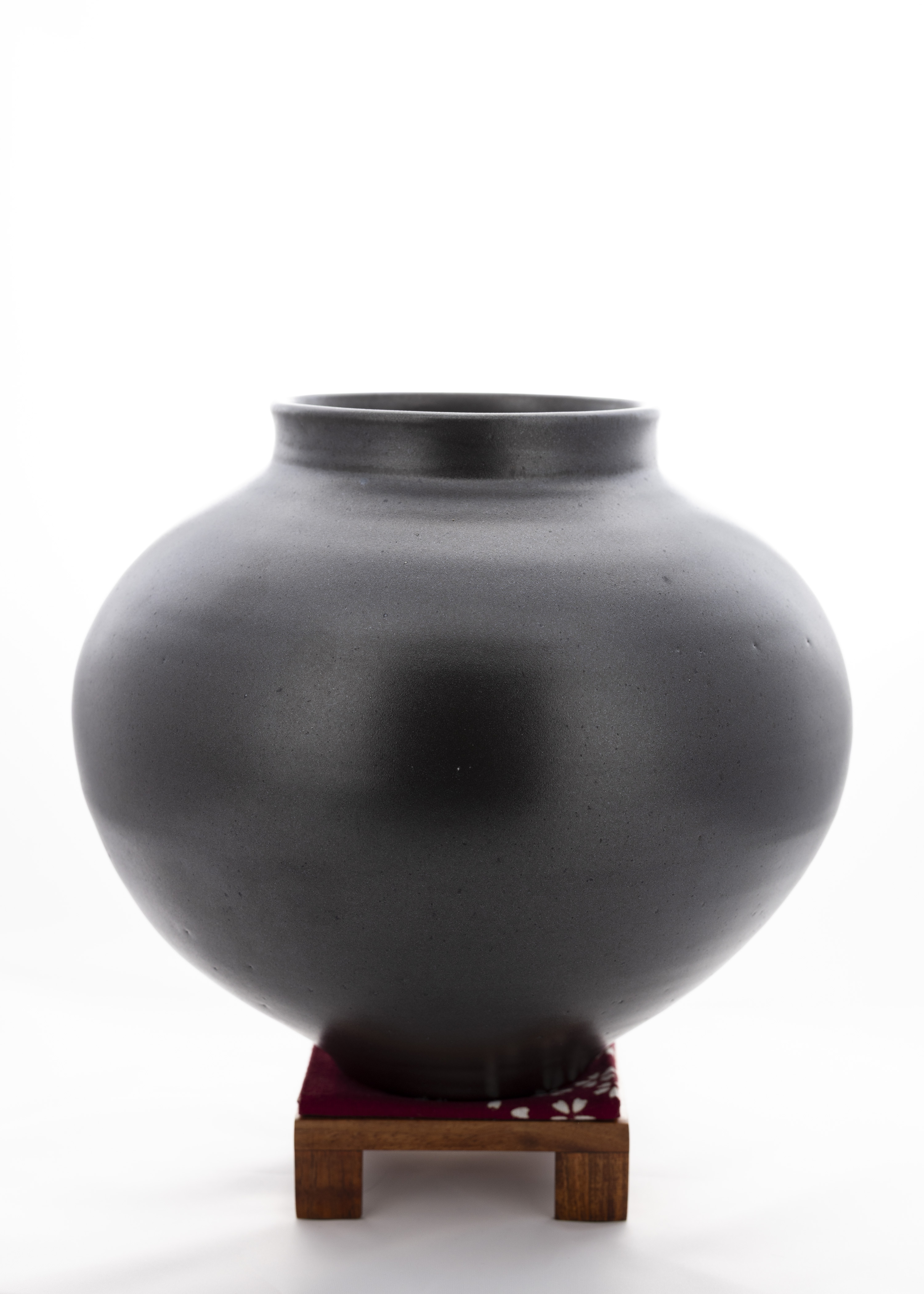 Matte Black Ceramic Vase