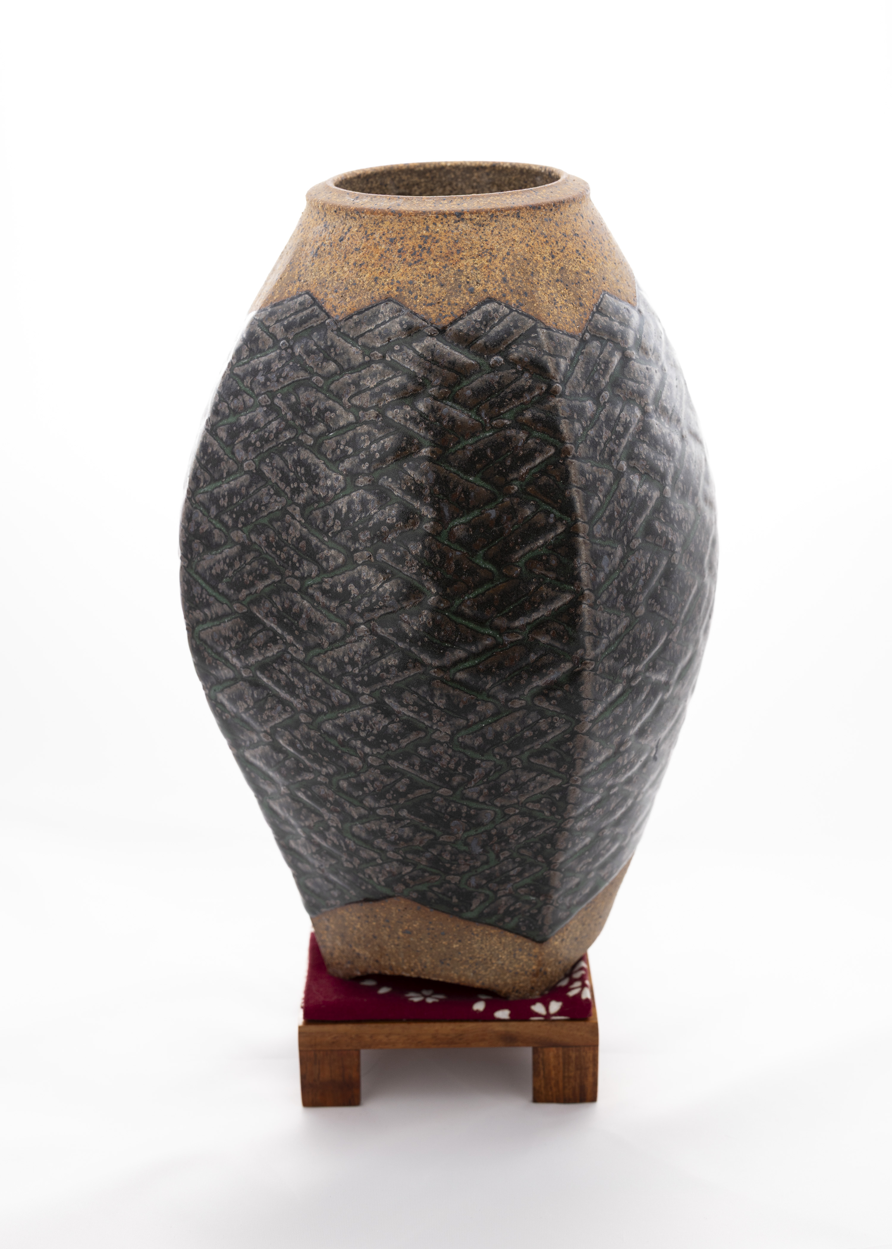 Carved Weave Rustic Vase