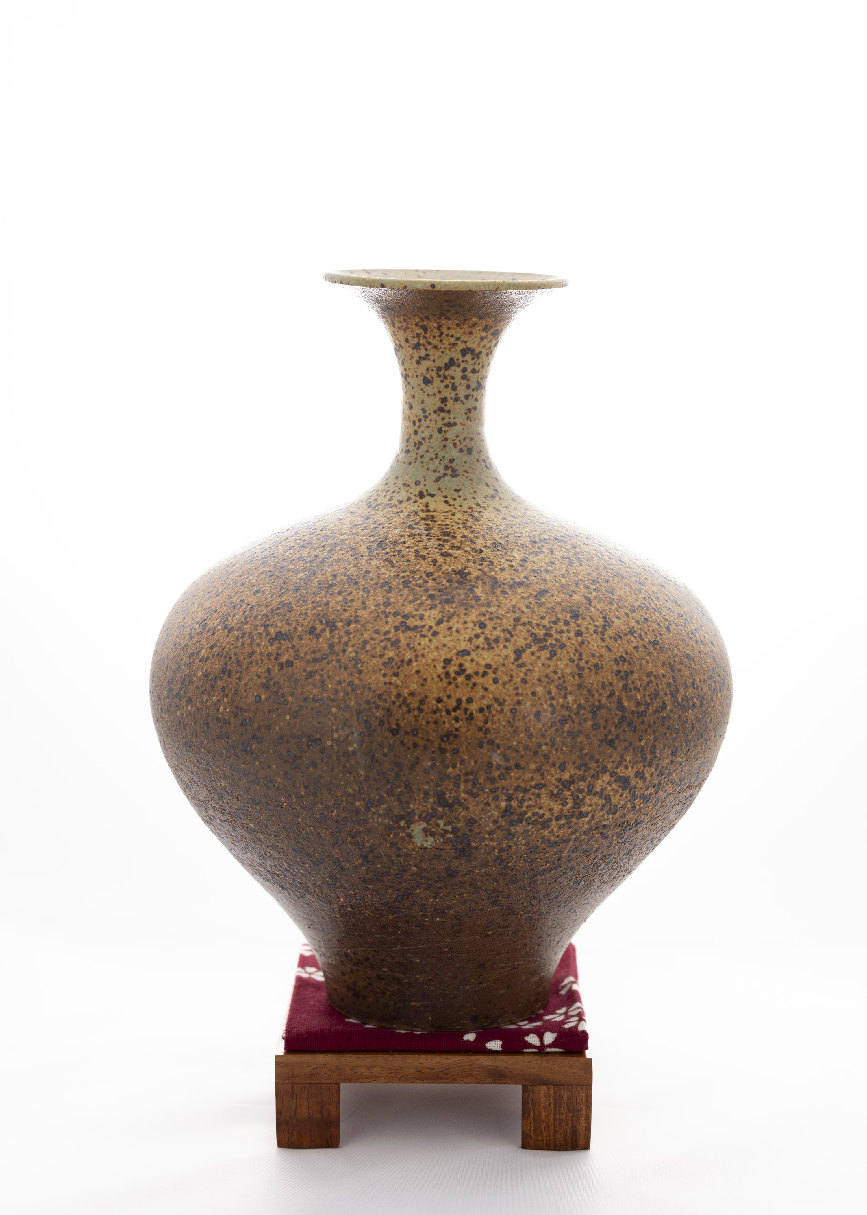 Rustic Vase with Narrow Neck