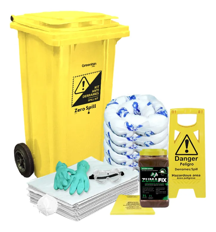 Kit antiderrames móvil universal no quimicos SPC 20 Gal | absorción 20 Gal