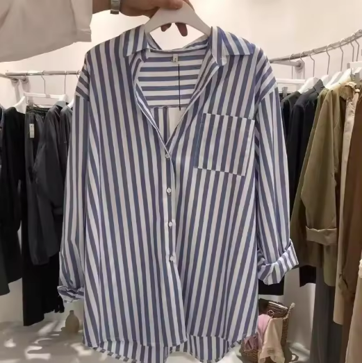 Striped Button-Up Shirt