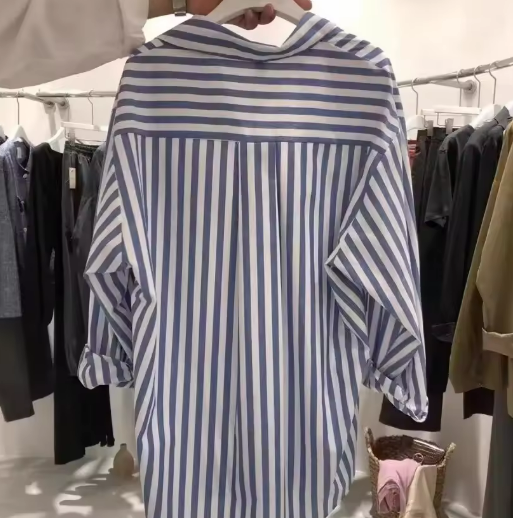 Striped Button-Up Shirt