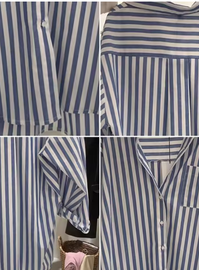 Striped Button-Up Shirt