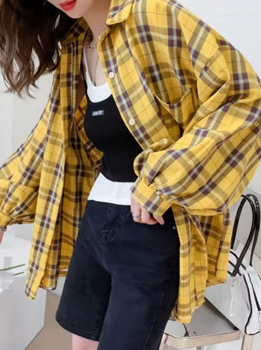 Oversized Plaid Shirt
