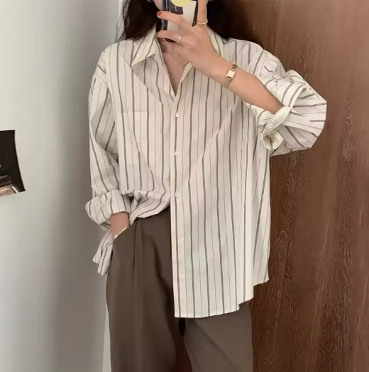 Striped Button-Up Shirt