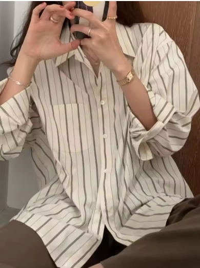 Striped Button-Up Shirt