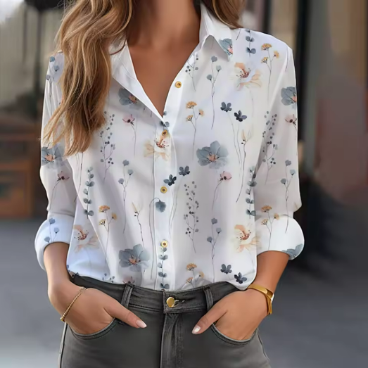 Floral Button-Up Blouse