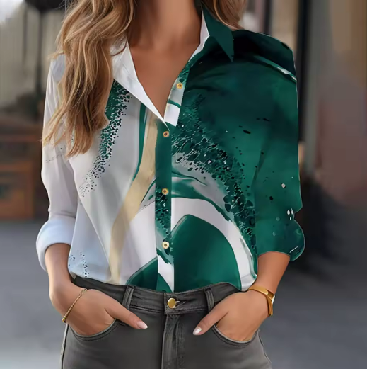 Floral Button-Up Blouse