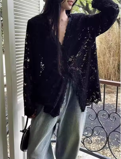 Black Lace Cardigan