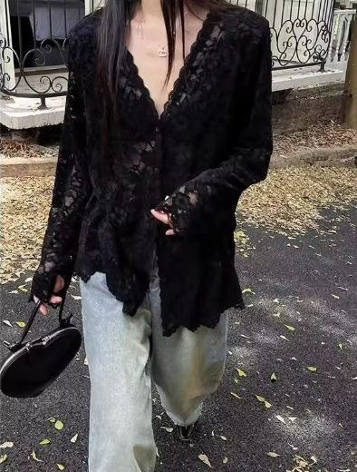Black Lace Cardigan