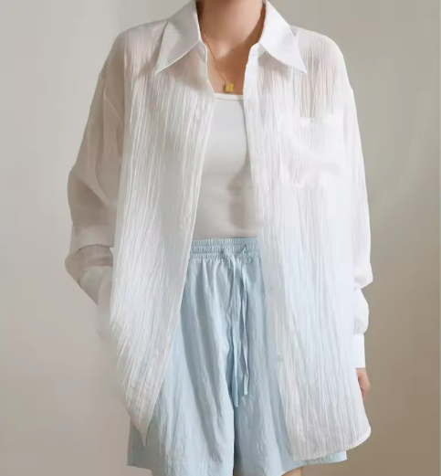 White Sheer Cardigan