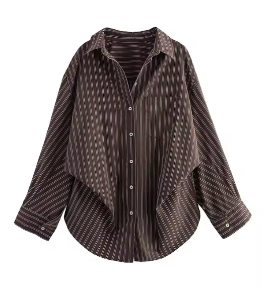 Striped Button-Up Shirt