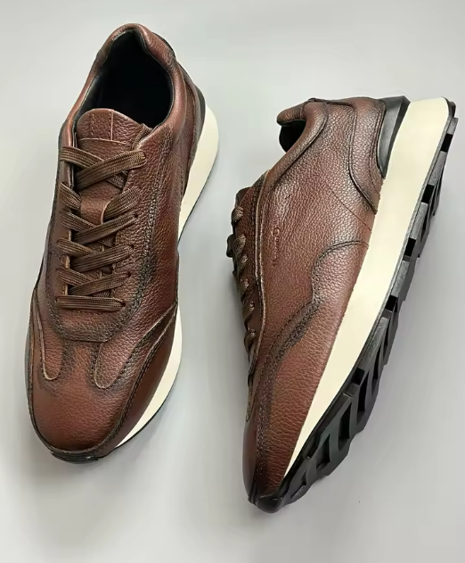 Brown Leather Sneakers