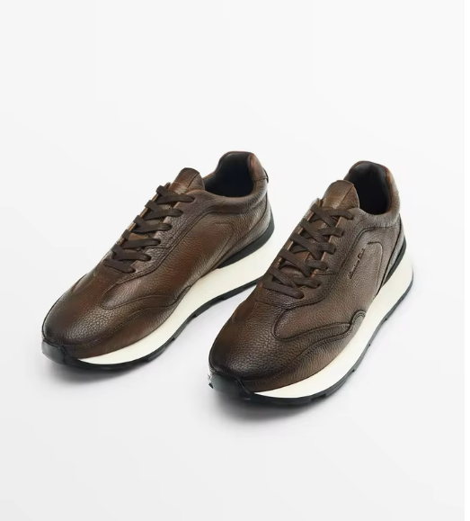 Brown Leather Sneakers