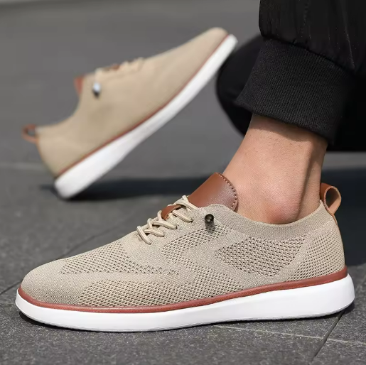 Men's Beige Casual Sneakers