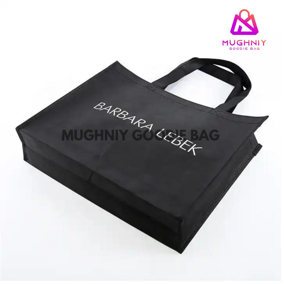 (30x40x10) Landscape Goodie Bag Jahit Bahan Kain Spunbond 100 gram include sablon 1 warna