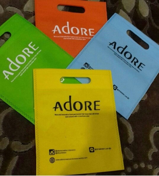 (30x40) Tas Oval Promosi / Tas Gift / Tas Souvenir Bahan Kain Spunbond include sablon 1 warna dan 1 sisi
