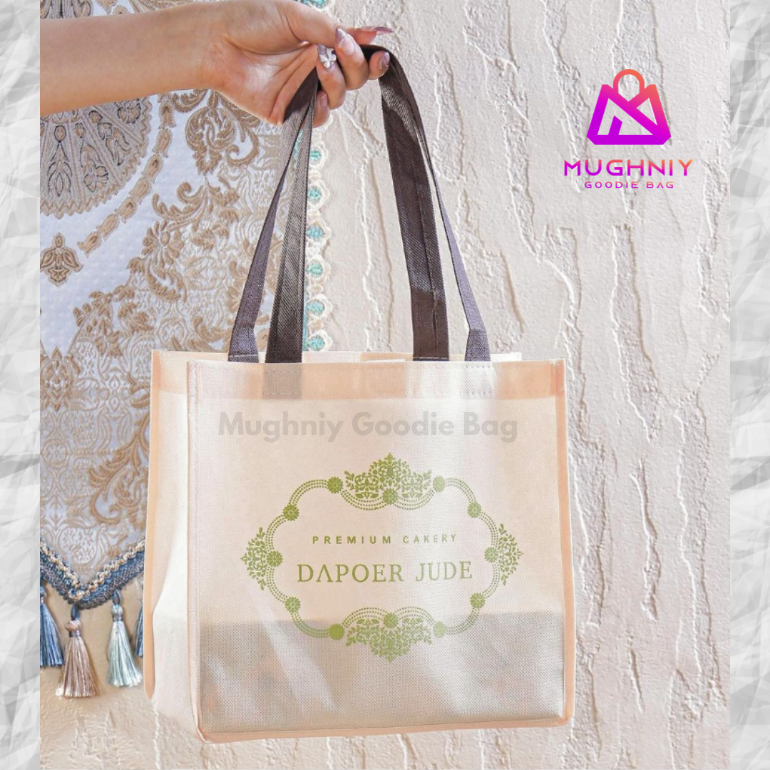 (24x24x30) Tas Box Jahit Tebal Premium Bahan Kain spunbond 100 gram include sablon 1 warna dan 1 sisi