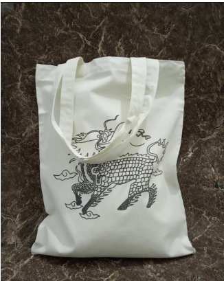(30x40) Tote Bag Blacu Premium / Goodie Bag Bahan Blacu Tebal include sablon 1 warna dan 1 sisi