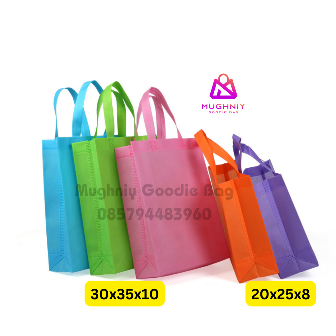(20X25X8) Tas Spunbond HBPA / Goodie Bag Bahan Kain Spunbond tebal 75 gram include sablon 1 warna 1 sisi