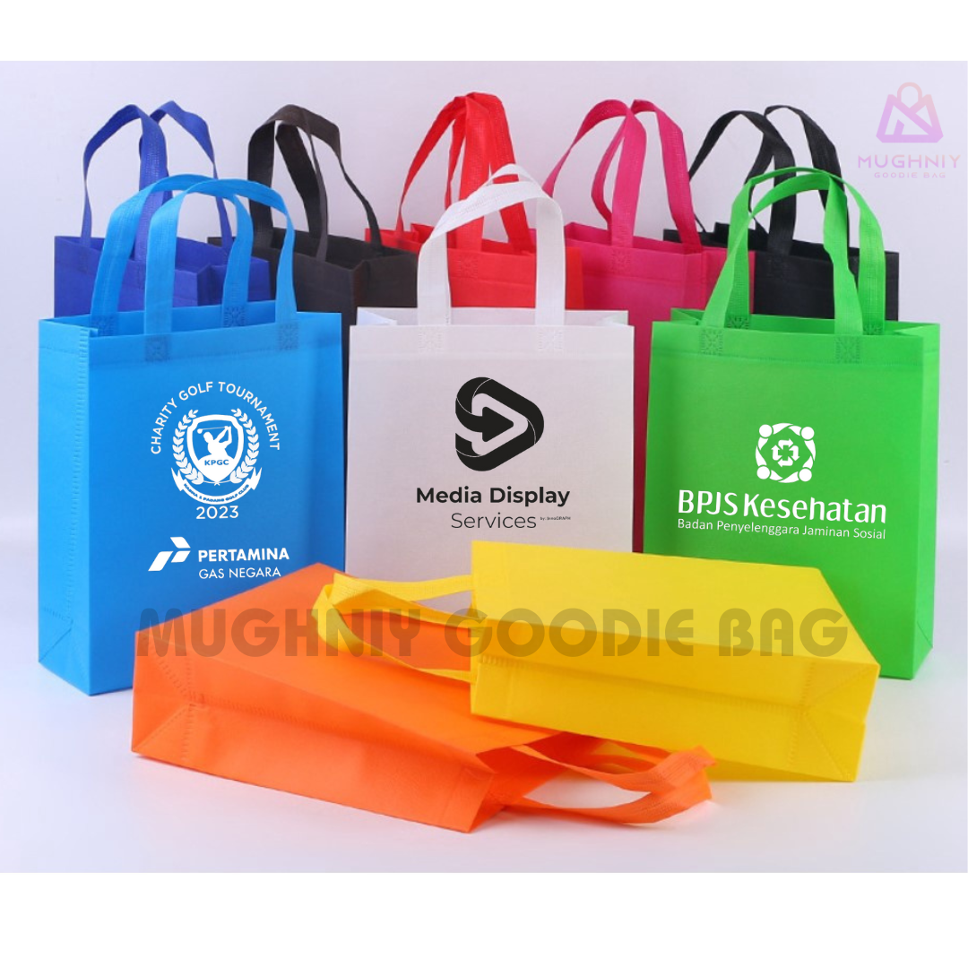 (20X25X8) Tas Spunbond HBPA / Goodie Bag Bahan Kain Spunbond tebal 75 gram include sablon 1 warna 2 sisi