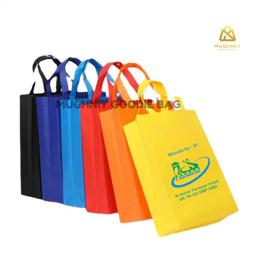 (30x40x10) Tas Spunbond Promosi model HBPA / Goodie Bag Bahan Kain Spunbond tebal 75 gram include sablon 1 warna 1 sisi1