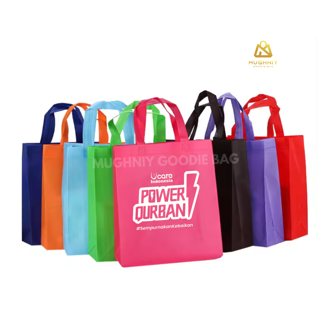 (35X46X12) Jumbo Tas Spunbond Promosi model HBPA / Goodie Bag Bahan Kain Spunbond tebal 75 gram include sablon 1 warna 1 sisi